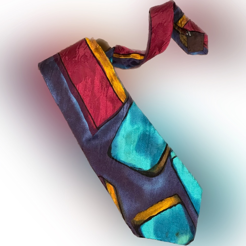 Legacy by Belle muticolored geometric 90a tie